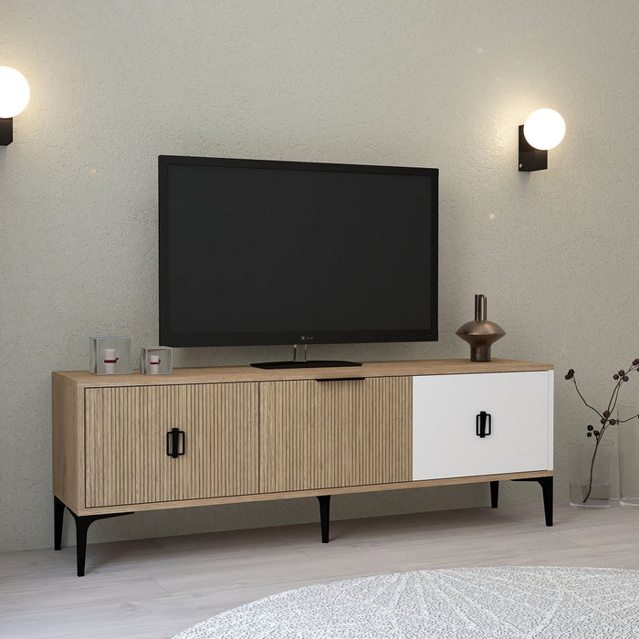 Hanah Home Neva 3502 Soporte para TV Roble y Blanco